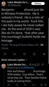 luke wenke x twitter benjamin ryan teeter obsession 2023