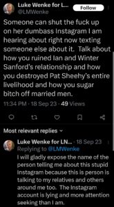 luke wenke x twitter screenshot katie obsession 2023