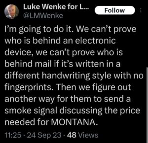 luke wenke x twitter screenshot letter writing obsession 2023
