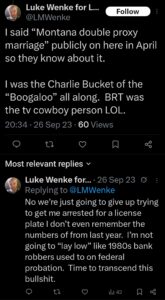 luke wenke x twitter screenshot ryan benjamin teeter obsession 2023