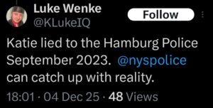 luke wenke antimilitary antiamerican x twitter screenshot 2025