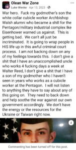 luke wenke facebook screenshot 2023 godmother insults