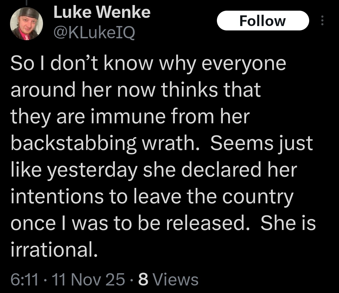 luke wenke x twitter screenshot katie obsession 2025