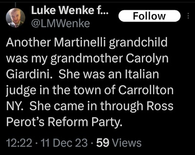 luke wenke bragging because his grandmother carolyn giardini was a judge december 2023